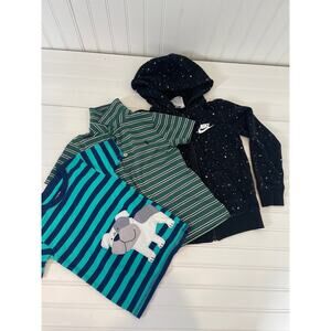 Ralph Lauren & Nike Boys Striped Tee Polo Shirt & Hooded Jacket Bundle Size 4T